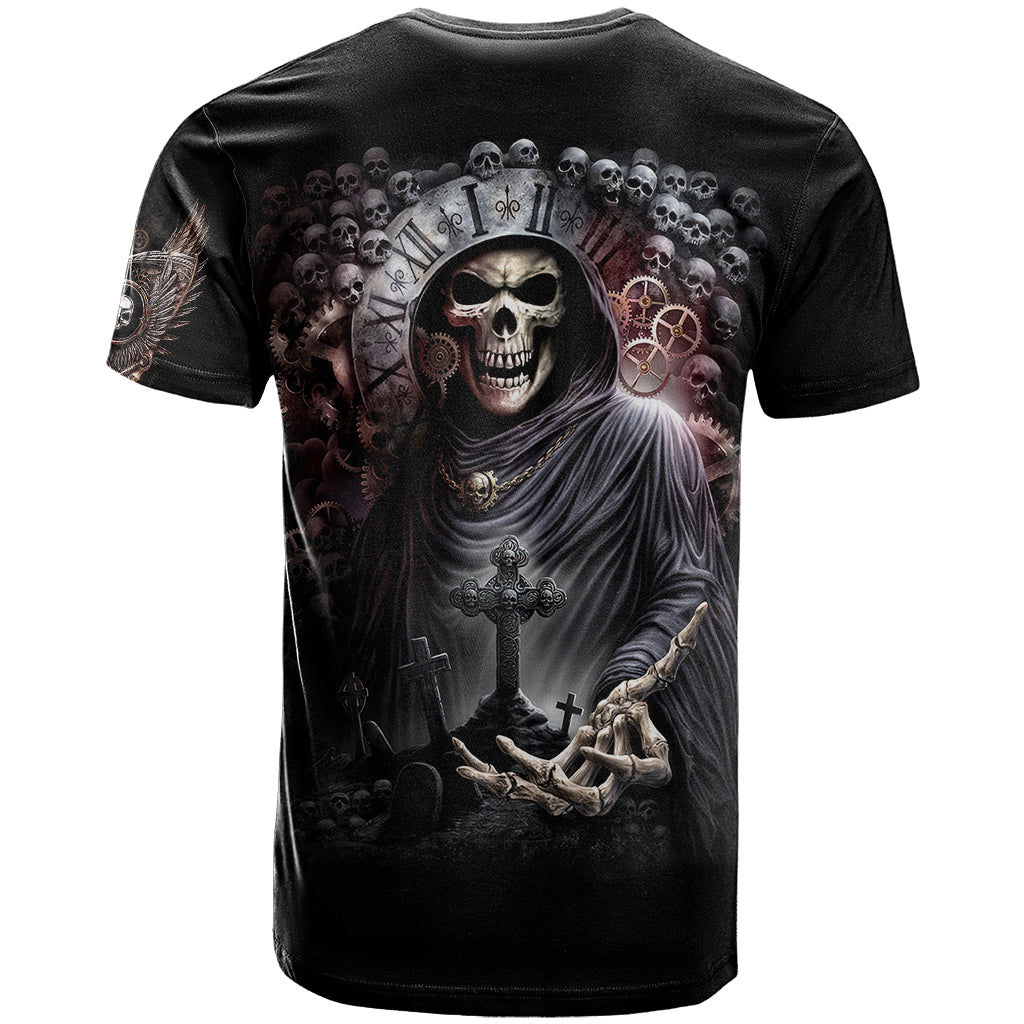 Skull T Shirt Skull Grim Time Reaper - Wonder Print Shop