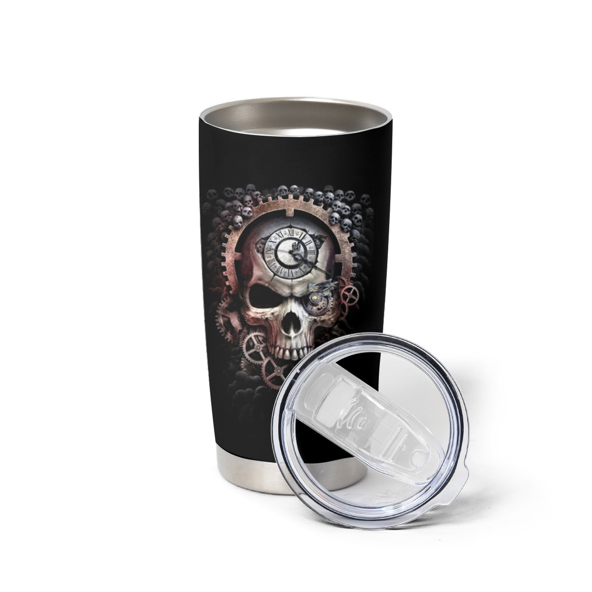 Skull Tumbler Cup Skull Grim Time Reaper - Wonder Print Shop