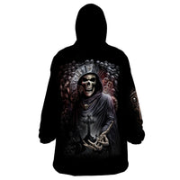 Skull Wearable Blanket Hoodie Skull Grim Time Reaper - Wonder Print Shop