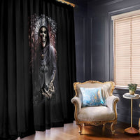 Skull Window Curtain Skull Grim Time Reaper - Wonder Print Shop