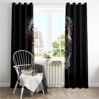 Skull Window Curtain Skull Grim Time Reaper - Wonder Print Shop