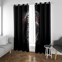 Skull Window Curtain Skull Grim Time Reaper - Wonder Print Shop