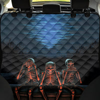 Skull Back Car Seat Cover Three Skeleton No See No Speak No Hear - Wonder Print Shop