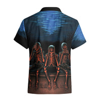 Skull Hawaiian Shirt Three Skeleton No See No Speak No Hear - Wonder Print Shop