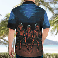 Skull Hawaiian Shirt Three Skeleton No See No Speak No Hear - Wonder Print Shop