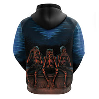 Skull Hoodie Three Skeleton No See No Speak No Hear - Wonder Print Shop