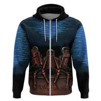 Skull Hoodie Three Skeleton No See No Speak No Hear - Wonder Print Shop