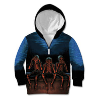 Skull Kid Hoodie Three Skeleton No See No Speak No Hear - Wonder Print Shop