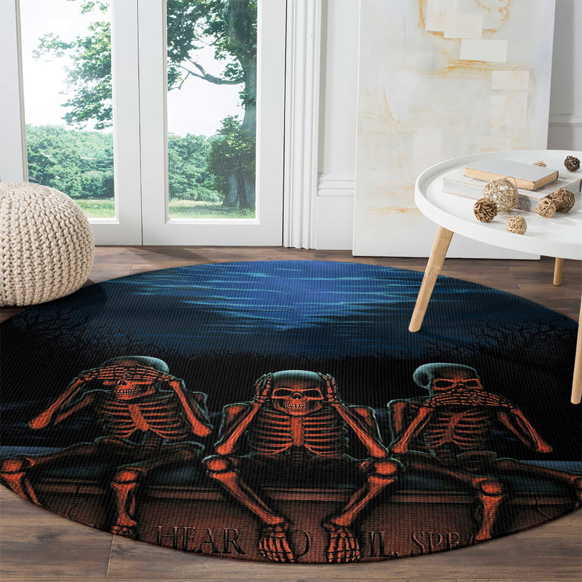 skull-round-carpet-three-skeleton-no-see-no-speak-no-hear