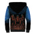 Skull Sherpa Hoodie Three Skeleton No See No Speak No Hear - Wonder Print Shop