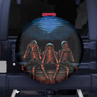 Skull Spare Tire Cover Three Skeleton No See No Speak No Hear - Wonder Print Shop