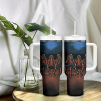 Skull Tumbler With Handle Three Skeleton No See No Speak No Hear - Wonder Print Shop
