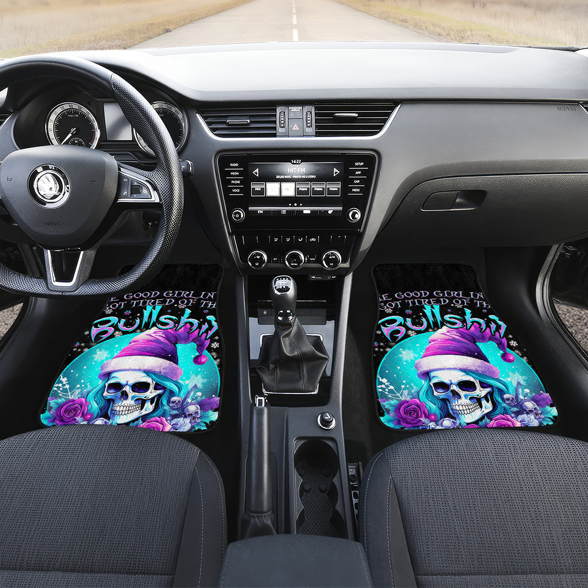 Skull Witch Santa Car Mats The Good Girl In Me Got Tired So Bitch In Me Came Out - Wonder Print Shop
