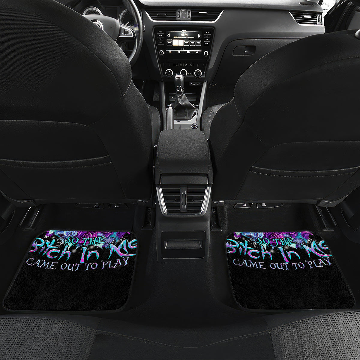 Skull Witch Santa Car Mats The Good Girl In Me Got Tired So Bitch In Me Came Out - Wonder Print Shop