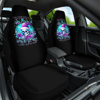 Skull Witch Santa Car Seat Cover The Good Girl In Me Got Tired So Bitch In Me Came Out - Wonder Print Shop