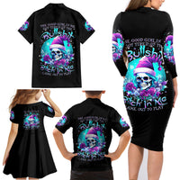 Skull Witch Santa Family Matching Long Sleeve Bodycon Dress and Hawaiian Shirt The Good Girl In Me Got Tired So Bitch In Me Came Out - Wonder Print Shop