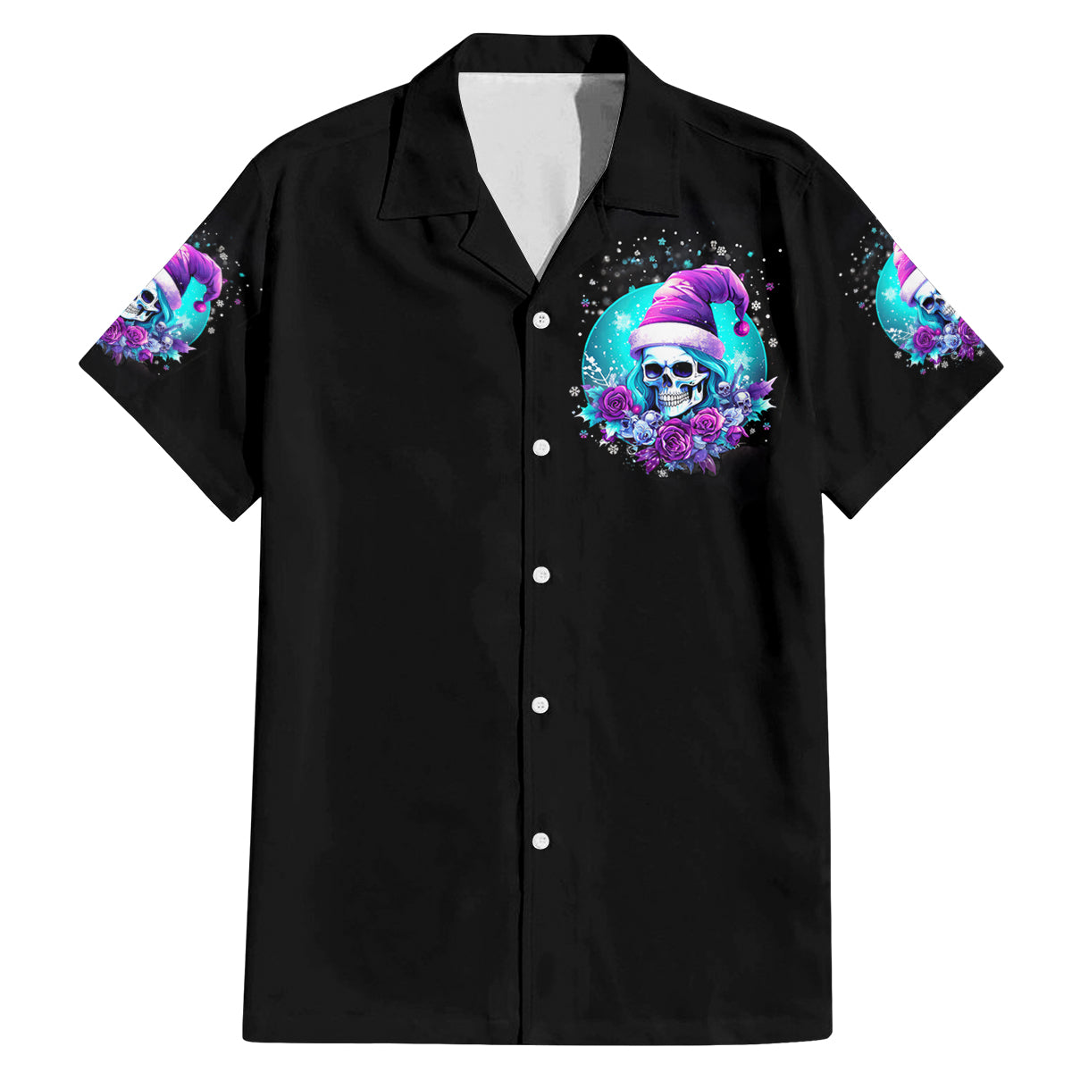 Skull Witch Santa Family Matching Mermaid Dress and Hawaiian Shirt The Good Girl In Me Got Tired So Bitch In Me Came Out - Wonder Print Shop