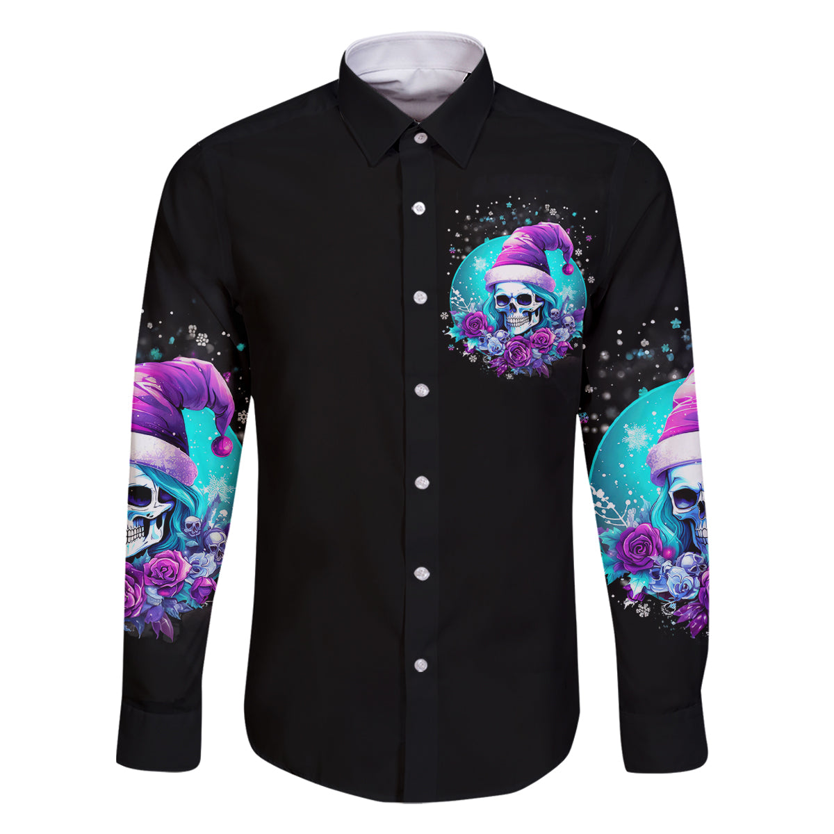 Skull Witch Santa Family Matching Mermaid Dress and Hawaiian Shirt The Good Girl In Me Got Tired So Bitch In Me Came Out - Wonder Print Shop