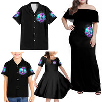 Skull Witch Santa Family Matching Off Shoulder Maxi Dress and Hawaiian Shirt The Good Girl In Me Got Tired So Bitch In Me Came Out - Wonder Print Shop
