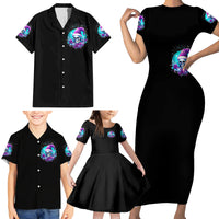 Skull Witch Santa Family Matching Short Sleeve Bodycon Dress and Hawaiian Shirt The Good Girl In Me Got Tired So Bitch In Me Came Out - Wonder Print Shop