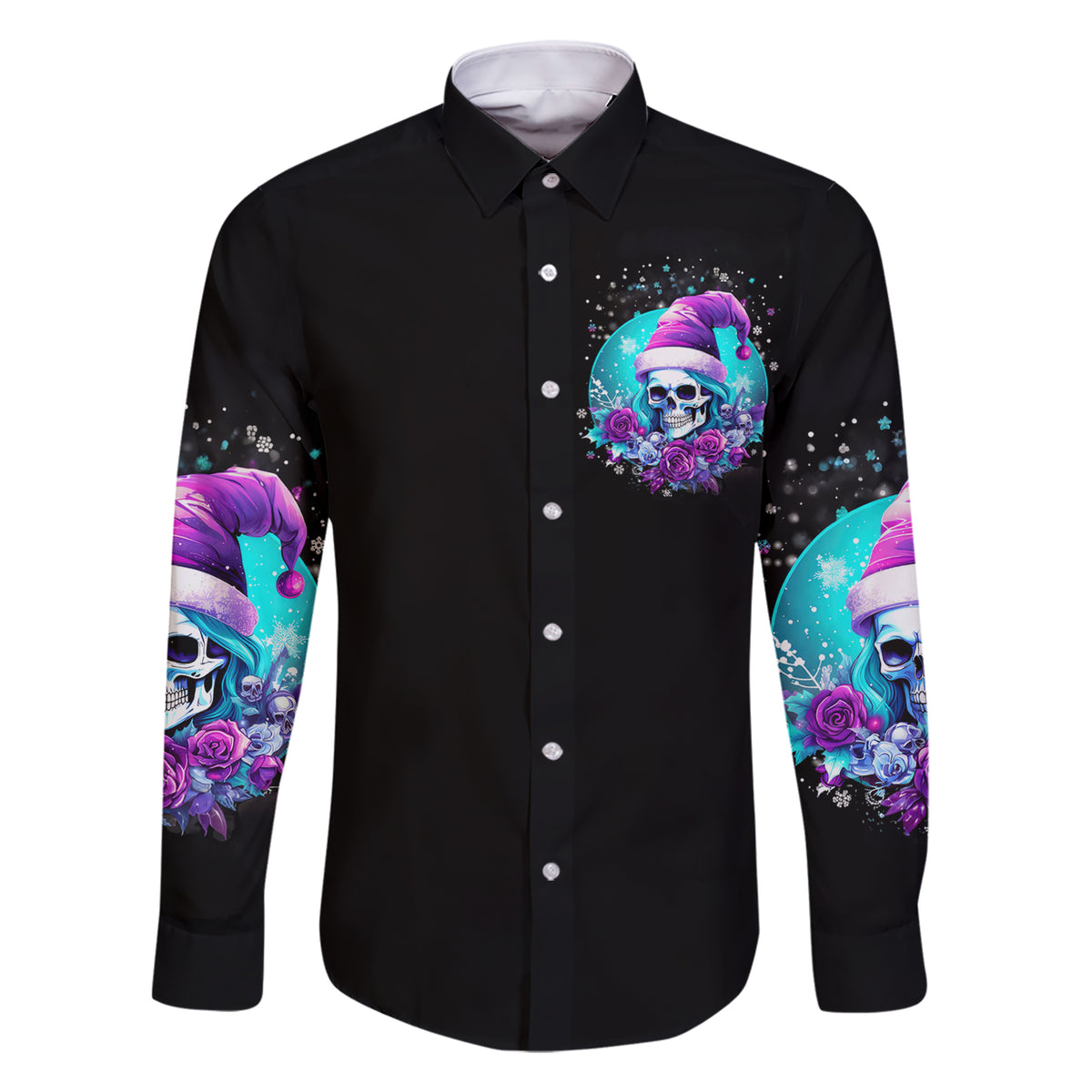 Skull Witch Santa Family Matching Short Sleeve Bodycon Dress and Hawaiian Shirt The Good Girl In Me Got Tired So Bitch In Me Came Out - Wonder Print Shop