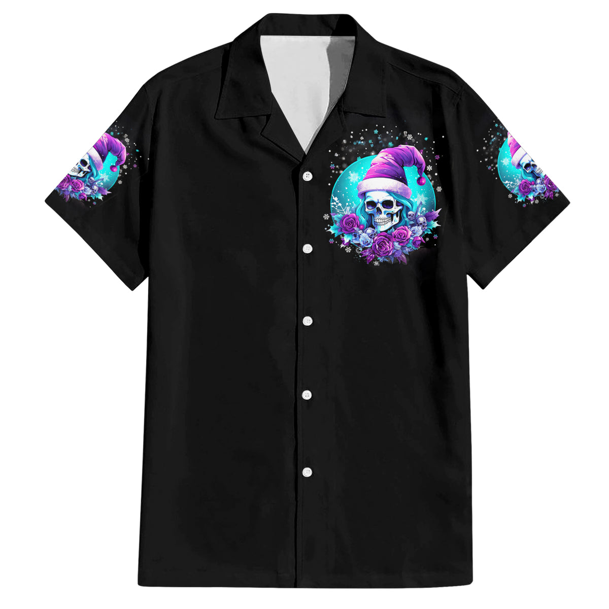 Skull Witch Santa Hawaiian Shirt The Good Girl In Me Got Tired So Bitch In Me Came Out - Wonder Print Shop