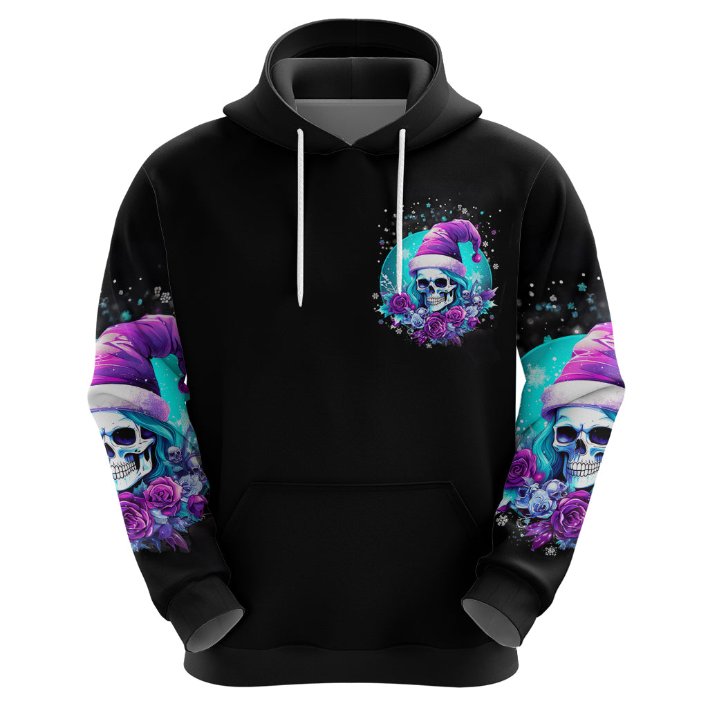 Skull Witch Santa Hoodie The Good Girl In Me Got Tired So Bitch In Me Came Out - Wonder Print Shop