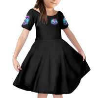 Skull Witch Santa Kid Short Sleeve Dress The Good Girl In Me Got Tired So Bitch In Me Came Out - Wonder Print Shop