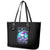 Skull Witch Santa Leather Tote Bag The Good Girl In Me Got Tired So Bitch In Me Came Out - Wonder Print Shop