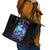Skull Witch Santa Leather Tote Bag The Good Girl In Me Got Tired So Bitch In Me Came Out - Wonder Print Shop