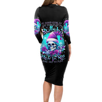 Skull Witch Santa Long Sleeve Bodycon Dress The Good Girl In Me Got Tired So Bitch In Me Came Out - Wonder Print Shop