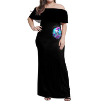 Skull Witch Santa Off Shoulder Maxi Dress The Good Girl In Me Got Tired So Bitch In Me Came Out - Wonder Print Shop