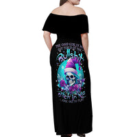 Skull Witch Santa Off Shoulder Maxi Dress The Good Girl In Me Got Tired So Bitch In Me Came Out - Wonder Print Shop