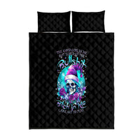 Skull Witch Santa Quilt Bed Set The Good Girl In Me Got Tired So Bitch In Me Came Out - Wonder Print Shop
