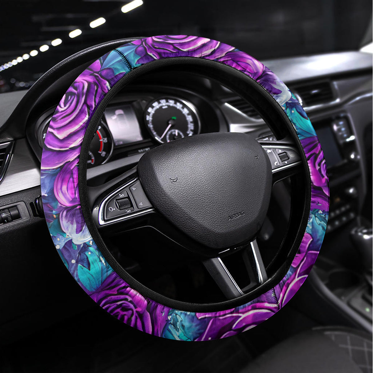 Skull Witch Santa Steering Wheel Cover The Good Girl In Me Got Tired So Bitch In Me Came Out - Wonder Print Shop