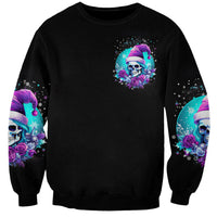 Skull Witch Santa Sweatshirt The Good Girl In Me Got Tired So Bitch In Me Came Out - Wonder Print Shop