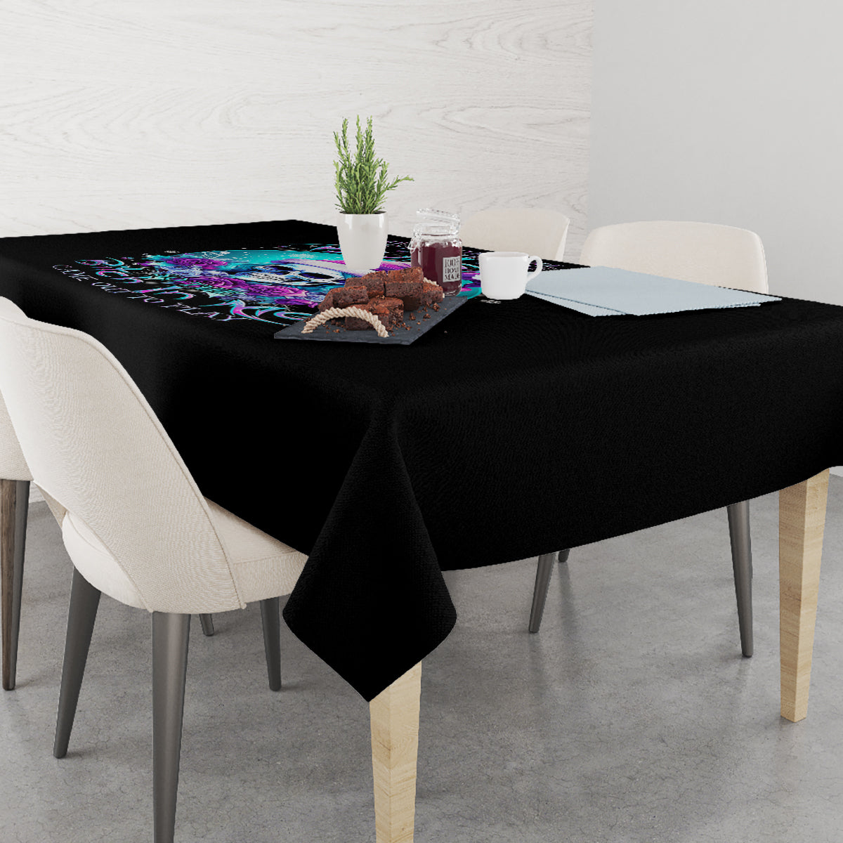 Skull Witch Santa Tablecloth The Good Girl In Me Got Tired So Bitch In Me Came Out - Wonder Print Shop