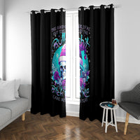 Skull Witch Santa Window Curtain The Good Girl In Me Got Tired So Bitch In Me Came Out - Wonder Print Shop