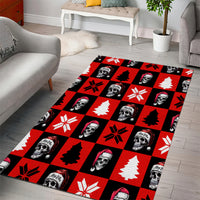 Scary Skeleton Area Rug Skeleton Inside Ugly Christmas - Wonder Print Shop