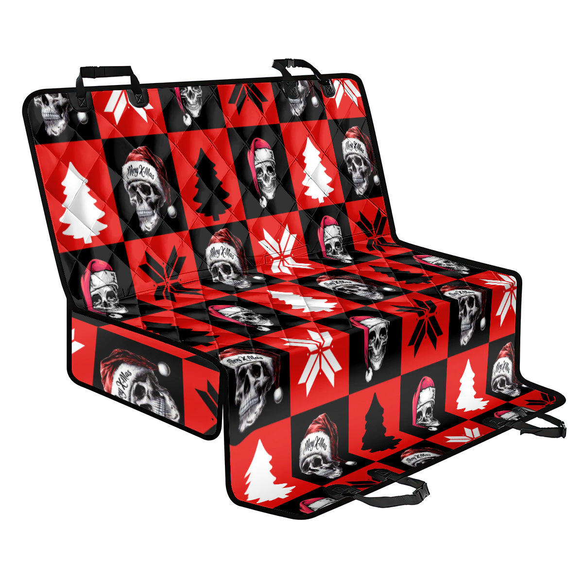 Scary Skeleton Back Car Seat Cover Skeleton Inside Ugly Christmas - Wonder Print Shop