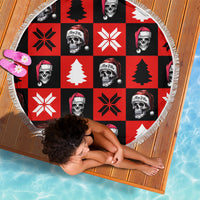 Scary Skeleton Beach Blanket Skeleton Inside Ugly Christmas - Wonder Print Shop