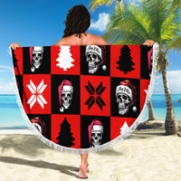 Scary Skeleton Beach Blanket Skeleton Inside Ugly Christmas - Wonder Print Shop