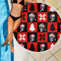 Scary Skeleton Beach Blanket Skeleton Inside Ugly Christmas - Wonder Print Shop