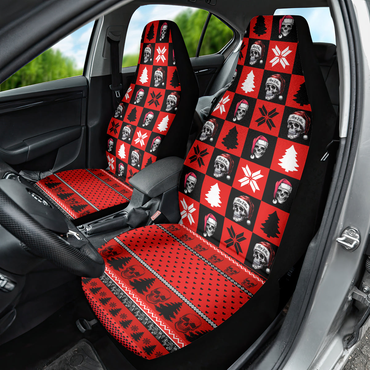 Scary Skeleton Car Seat Cover Skeleton Inside Ugly Christmas - Wonder Print Shop