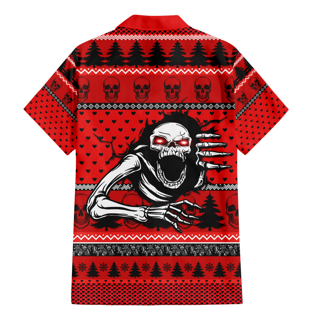 Scary Skeleton Family Matching Mermaid Dress and Hawaiian Shirt Skeleton Inside Ugly Christmas - Wonder Print Shop