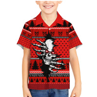 Scary Skeleton Family Matching Mermaid Dress and Hawaiian Shirt Skeleton Inside Ugly Christmas - Wonder Print Shop