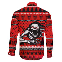 Scary Skeleton Family Matching Short Sleeve Bodycon Dress and Hawaiian Shirt Skeleton Inside Ugly Christmas - Wonder Print Shop