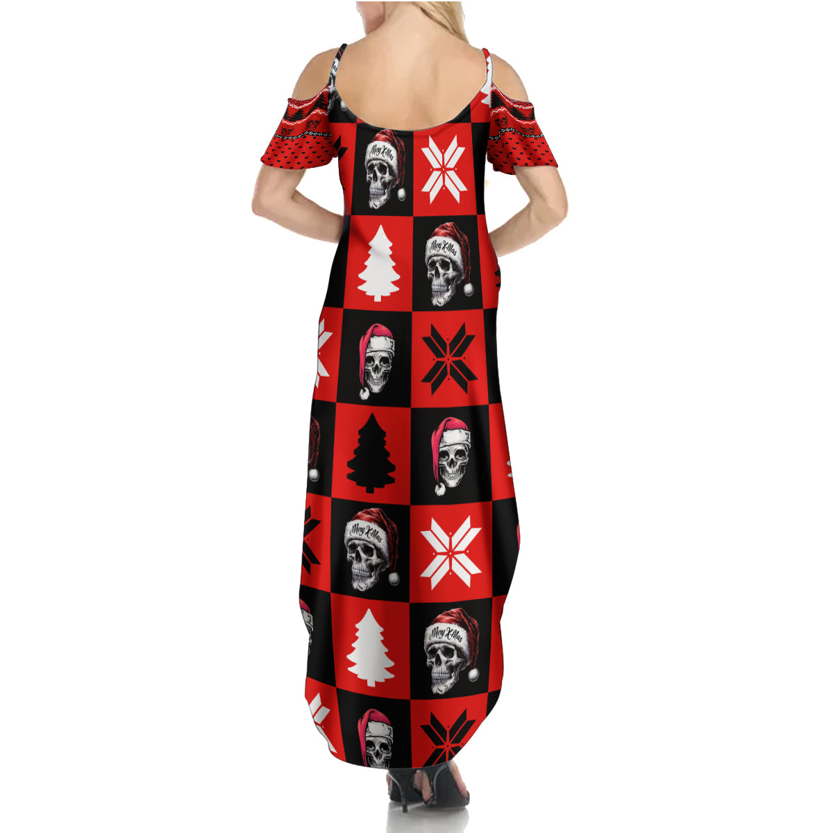 Scary Skeleton Family Matching Summer Maxi Dress and Hawaiian Shirt Skeleton Inside Ugly Christmas - Wonder Print Shop