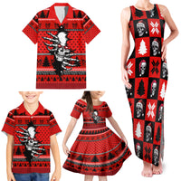 Scary Skeleton Family Matching Tank Maxi Dress and Hawaiian Shirt Skeleton Inside Ugly Christmas - Wonder Print Shop