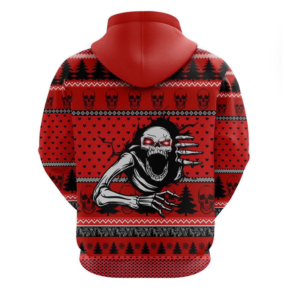 Scary Skeleton Hoodie Skeleton Inside Ugly Christmas - Wonder Print Shop